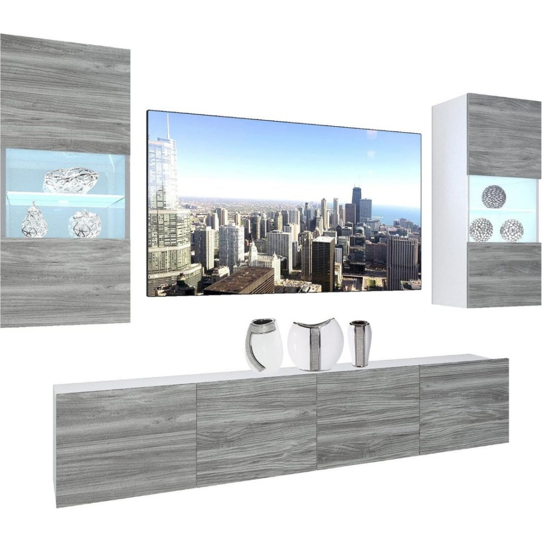 Set soggiorno Legno Con LED