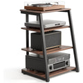 Legno Massello Scaffalature audiovisive Marrone Con Scomparti