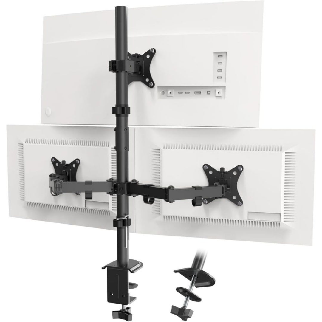 Regolabile e Ergonomico Bracci per monitor Bianco