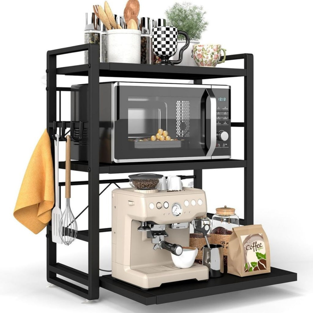 Facile Montaggio e Metallo Scaffali forno verticali Nero