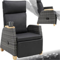 Pelle Poltrone Grigio Imbottito