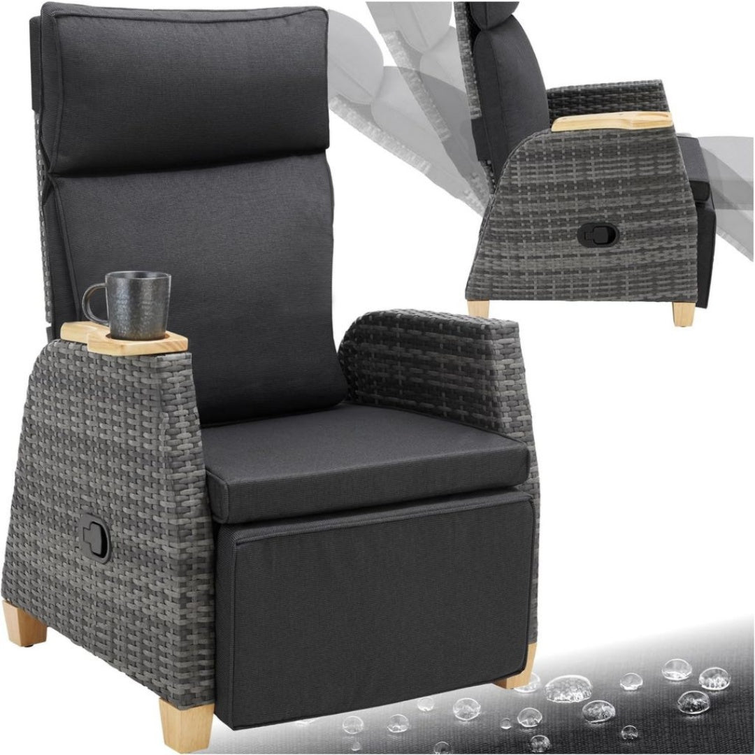 Pelle Poltrone Grigio Imbottito