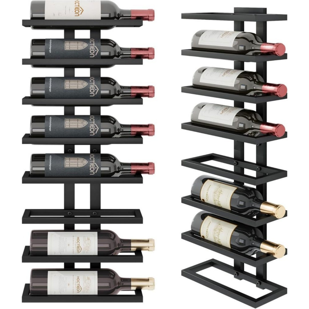 Porta bottiglie da vino 27 x 71 x 10 Nero